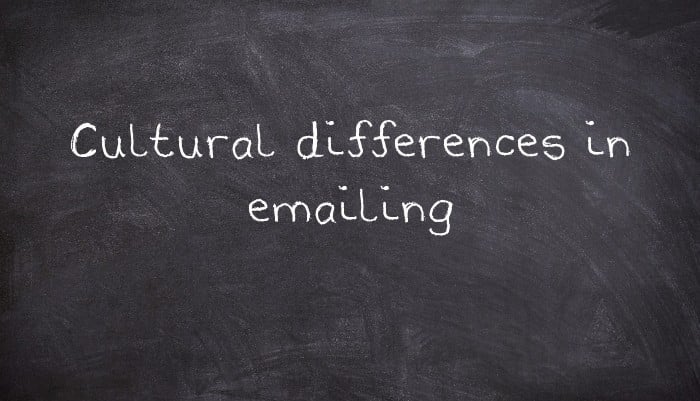 Cultural differences in emailing