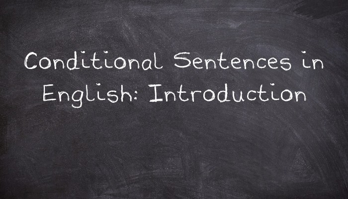 Conditional Sentences in English: Introduction